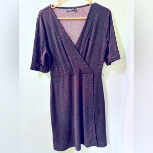 Apt. 9 Black Sheath Midi Dress with V-Neck